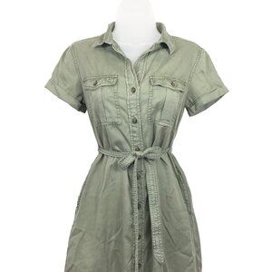 C&C California Lyocell Utility Shirt Dress - Size XS